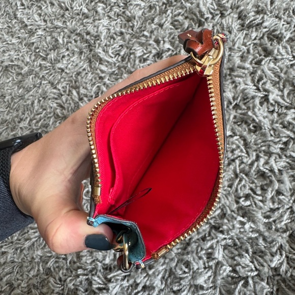 Dooney & Bourke Teal Pebble Leather Crossbody with matching Zip Wallet - Picture 8 of 9